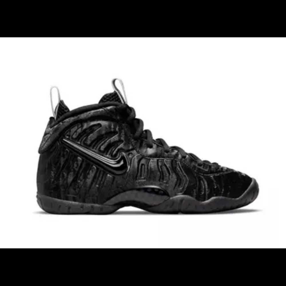 Nike Little FoamPosite  Pro "Black/Metallic Silver" Grade School Boys' Shoe